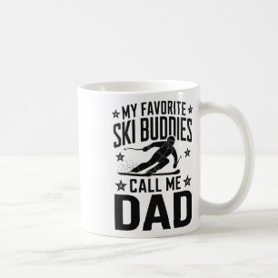 Caneca De Café Pai Esquiador Humor Design Esqui Divertido Esquiad