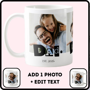 Caneca De Café Pai Estabeleceu Foto Personalizada Moderna