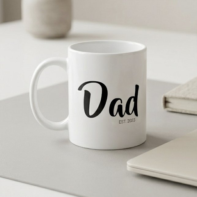 Caneca De Café Pai Estabeleceu Novo Presente de Pai (Dad Established New Dad Gift Coffee Mug)