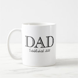 Caneca De Café Pai Estabelecido Preto Branco Ousado