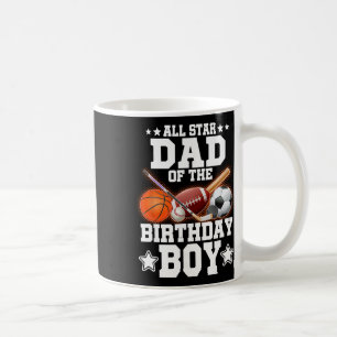 Caneca De Café Pai Estrela do Menino do Aniversário Sketll Futebo