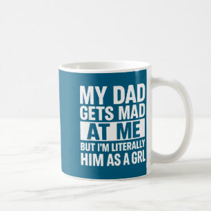 Caneca De Café Pai Fica Louco Comigo Engraçado Pai e Filha Dizend