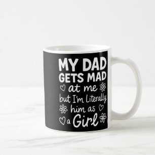 Caneca De Café Pai Fica Louco Comigo Humor Divertido Pai Filha Di