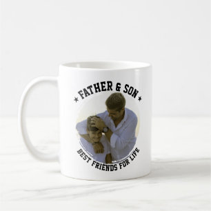 Caneca De Café Pai & Filho Foto Personalizada Melhor Amigo Dia do