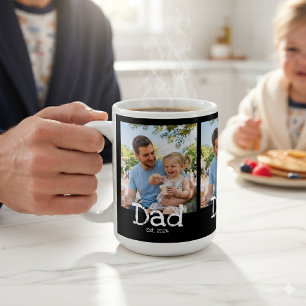 Caneca De Café Pai Fundado Foto Divertida Preto Branco Negrito