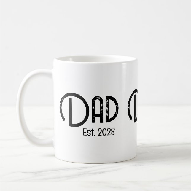 Caneca De Café Pai Fundou o Grunge texto ano est. novo pai (Esquerda)