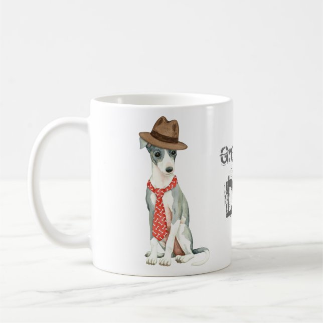 Caneca De Café Pai Greyhound Italiano (Esquerda)