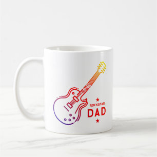 Caneca De Café Pai Guitarra Rockstar