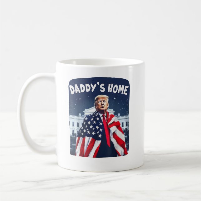 Caneca De Café Pai Home Trump Pink 2024 Retire a América (Esquerda)