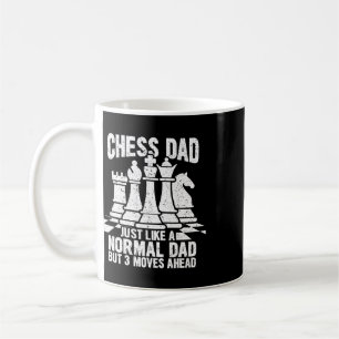 Caneca De Café Pai jogador de xadrez engraçado amantes de xadrez