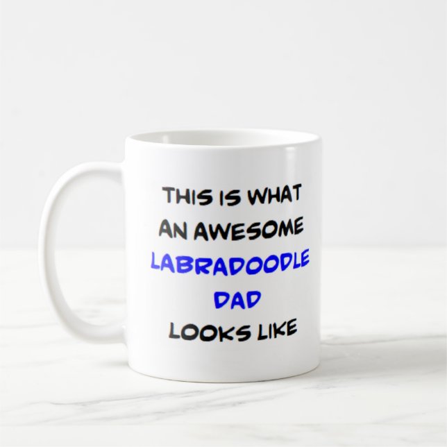 Caneca De Café pai labradoodle, incrível (Esquerda)