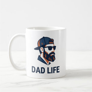Caneca De Café Pai Legal com Óculos de Sol de Boné