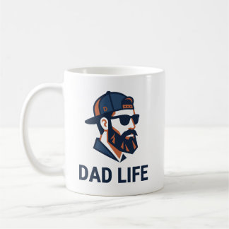 Caneca De Café Pai Legal com Óculos de Sol de Boné