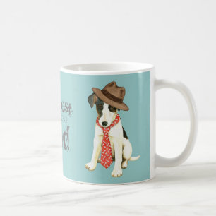 Caneca De Café Pai liso do Fox Terrier