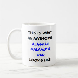 Caneca De Café pai malamute incrível do alaskan