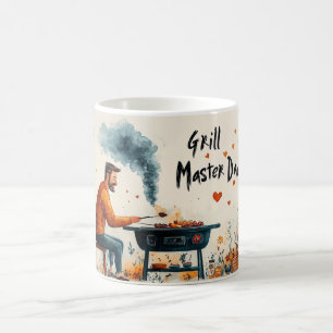 Caneca De Café Pai Mestre da Churrasqueira Presente Divertido de