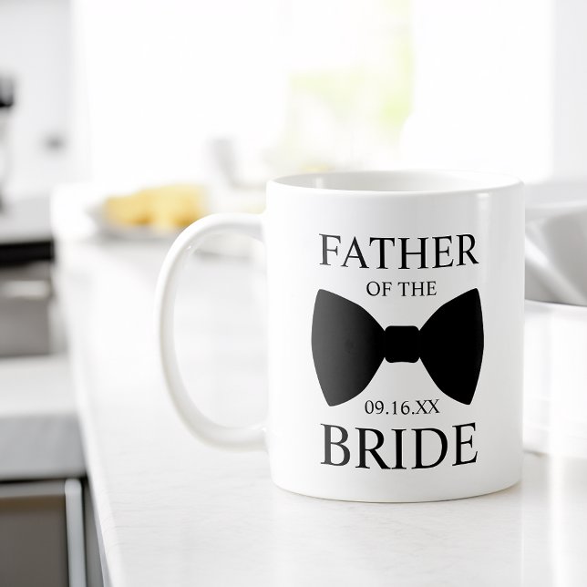 Caneca De Café Pai Moderno da Noiva Bowtie (Modern Father of the Bride Bowtie Coffee Mug)