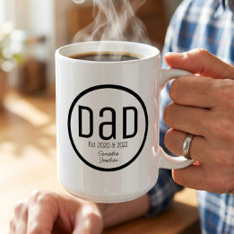 Caneca De Café Pai Moderno Estabeleceu Nomes Simples para Criança