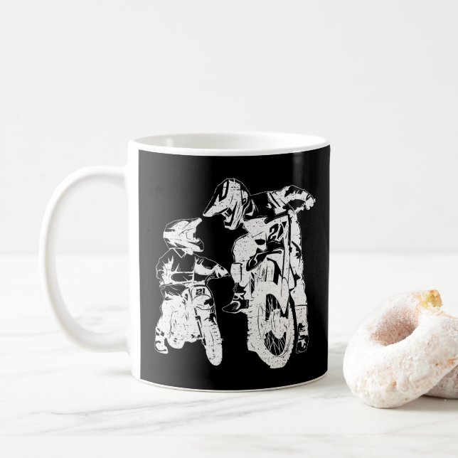 Caneca De Café Pai Motocross Motocross Motocross, Pais (Com Donut)