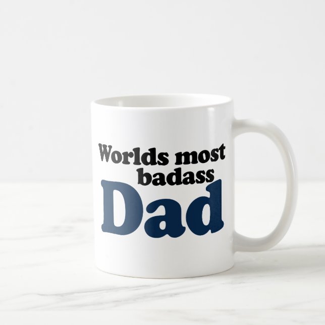 Caneca De Café Pai Mundialmente Mais Badass (Direita)