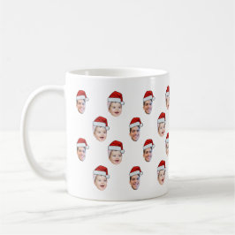 Caneca De Café Pai Natal Personalizado Rosto Natal Presente 2 Fot