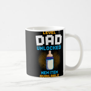 Caneca De Café Pai Nível Desbloqueado Anúncio de Gravidez Gamer P