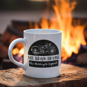 Caneca De Café Pai O Homem A Legenda Da Motocicleta Engraçada
