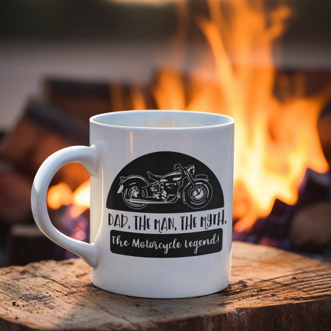 Caneca De Café Pai O Homem A Legenda Da Motocicleta Engraçada (Motorcycle Funny Coffee Mug The Man The Myth the Motorcycle Legend! Gift Mug)
