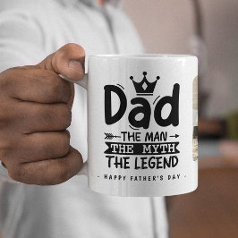 Caneca De Café Pai O Homem O Mito A Lenda 2x Foto