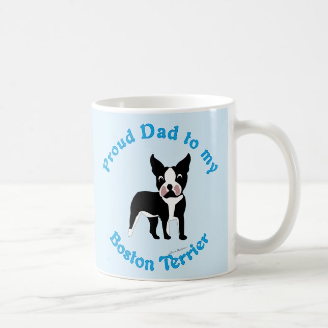 Caneca De Café Pai orgulhoso de um Boston Terrier (Direita)