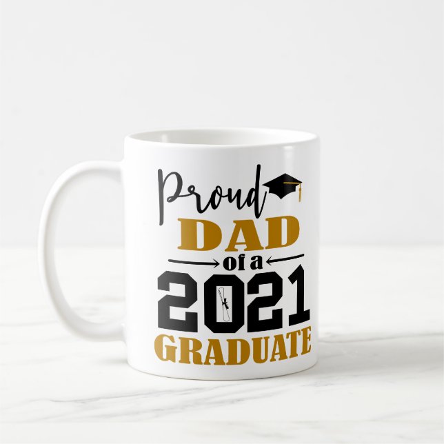 Caneca De Café Pai orgulhoso de um Formando 2021 (Esquerda)