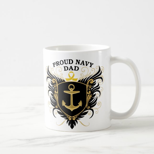 Caneca De Café Pai orgulhoso do marinho (Direita)