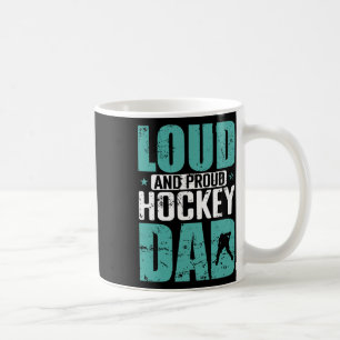 Caneca De Café Pai Orgulhoso e Barulhento de Hóquei no Gelo Espor