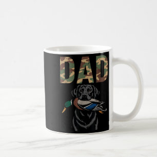 Caneca De Café Pai pato caçando labrador preto camuflado pato-rea