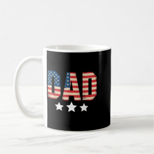Caneca De Café Pai Patriótico Americano Dia dos Pais Bandeira Ame