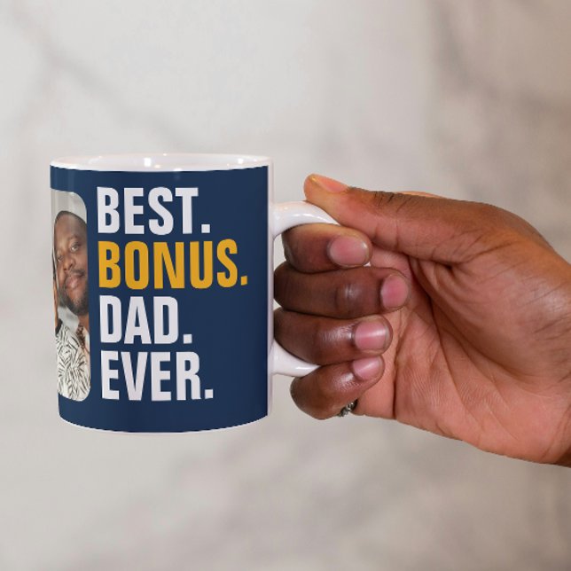 Caneca De Café Pai Personalizado De Melhor Bônus Em Qualquer Etap (Personalized Best Bonus Dad Ever Stepfather Coffee Mug from Ricaso. For the best Stepdad ever)