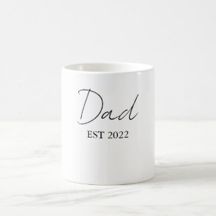 Caneca De Café Pai Personalizado EST. 20XX Coffee Mug - Gordura P