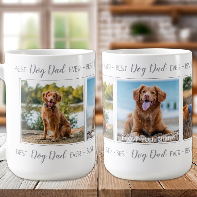 Caneca De Café Pai Personalizado Pet Photo Dog (Criador carregado)