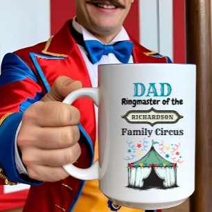 Caneca De Café Pai Personalizado Tent De Ringmaster De Coffee Mug