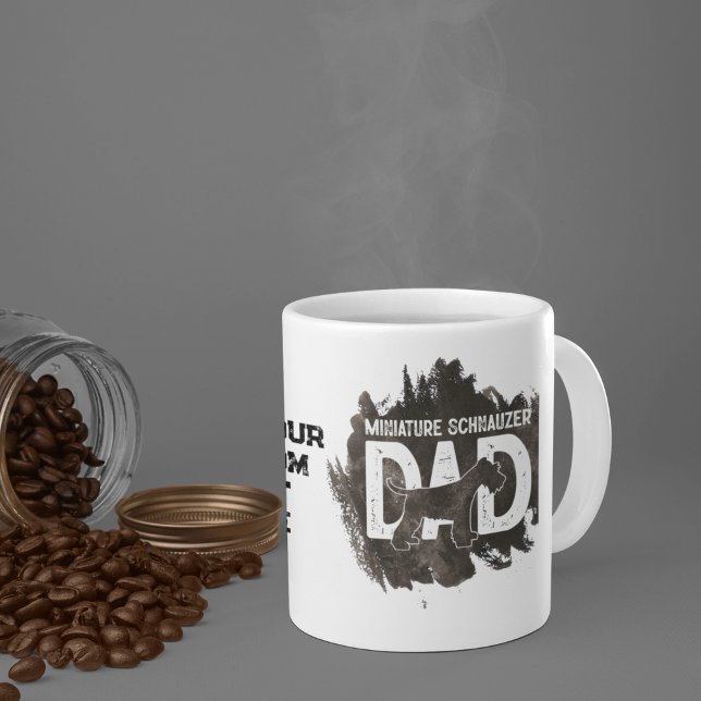 Caneca De Café Pai Pet Dog do Schnauzer do Miniatura de Mensagem  (Criador carregado)