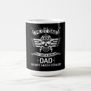 Caneca De Café Pai Piloto De Avião Normal Mas Muito Mais Frio Pa
