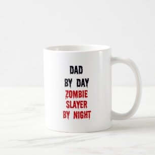 Caneca De Café Pai Por Dia Zombie Caça Por Noite