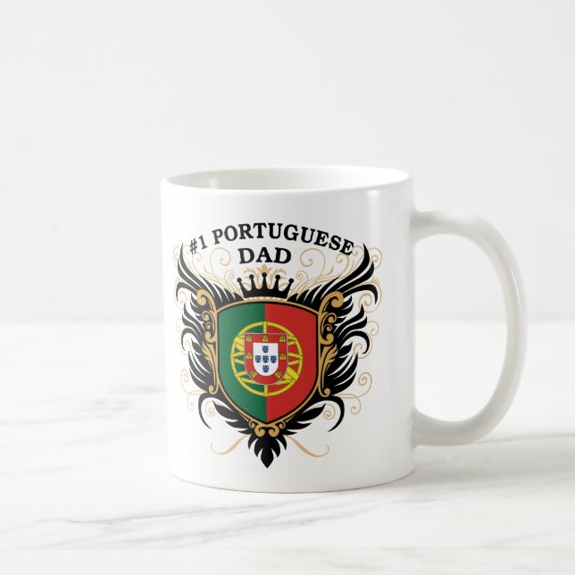 Caneca De Café Pai português do número um (Direita)