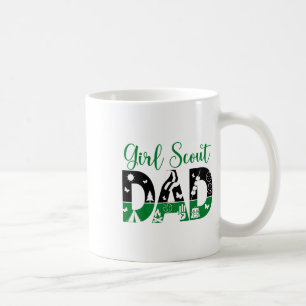 Caneca De Café Pai Preto E Verde Escoteiro Para Acampamento De Bi