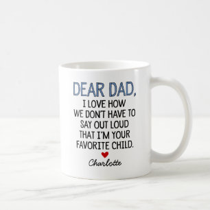 Caneca De Café Pai Prezado Personalizado