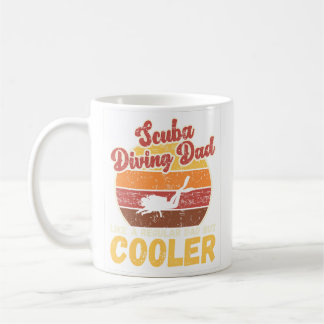 Caneca De Café Pai que Pratica Mergulho Pai Divertido de Mergulho