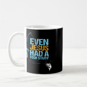 Caneca De Café Pai Religioso Cristão Pescando Mesmo Jesus Tinha U