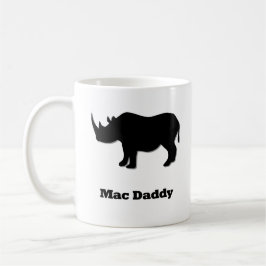 Caneca De Café Pai Rhino Mac preto
