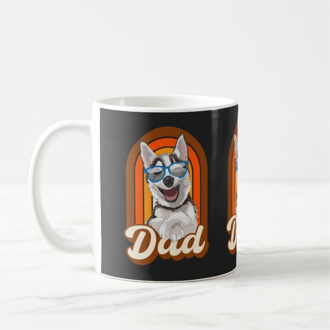 Caneca De Café pai rouco, cão pai, roucos de amor (Esquerda)