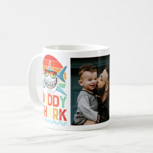 Caneca De Café Pai Shark Vintage Dia de os pais Foto Coffee Mug
